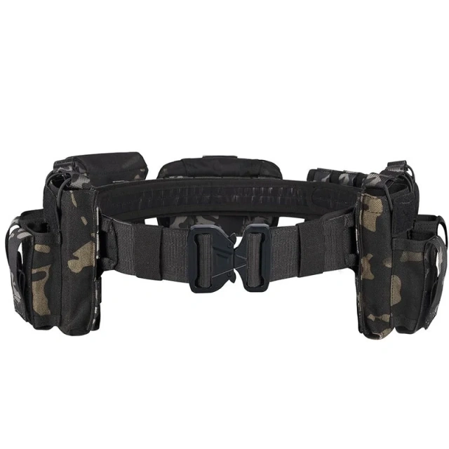 Training Multifunctional Outdoor Tactical Heavy Duty Modular Equipment Belts High Duty Mountaineering Utility Belt with Pouches  High Quality Durable Tactical Belts Nylon Web Work Belt with Heavy Duty Quick Release Tactical Belt