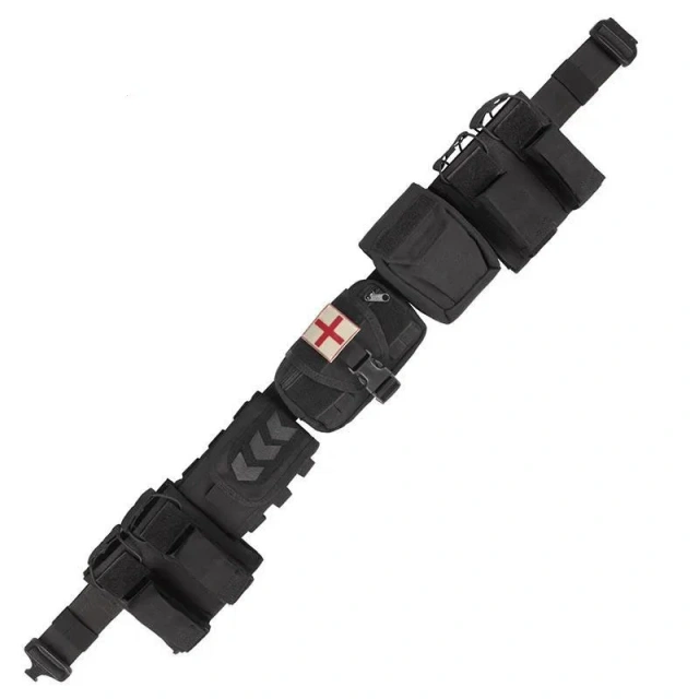 Hiking Training Quick-release Buckle Hunting Tactics Duty Security High Density Material Traffic Tactical Wear-resistant Belt  Training Wear-resistant Elastic Belts Men Tactical Duty Outdoor D-ring Buckle Wear-resistant Men's Tactical Belt