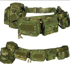 Outdoor Camouflage Multi-functional Tactical Waist Wrap Combination Belt Accessories Bag Fanny Pack Tactic Waist Belt   High Quality Wholesale Canvas Sports Training Tactical Belts Durable Adjustable Training Tactical Belts