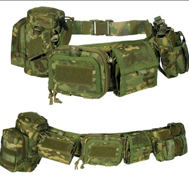 Outdoor Camouflage Multi-functional Tactical Waist Wrap Combination Belt Accessories Bag Fanny Pack Tactic Waist Belt   High Quality Wholesale Canvas Sports Training Tactical Belts Durable Adjustable Training Tactical Belts