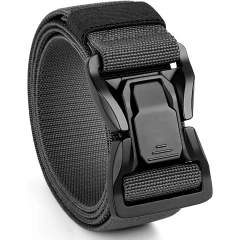 Durable Waterproof Men Wear-resistant Tactical Belt Stretch Nylon Web Outdoors Security Training Belt  Mountaineering Modular Equipment System Security Tactical Belt Duty Utility Versatile Modular versatile design Work Hunting Belt