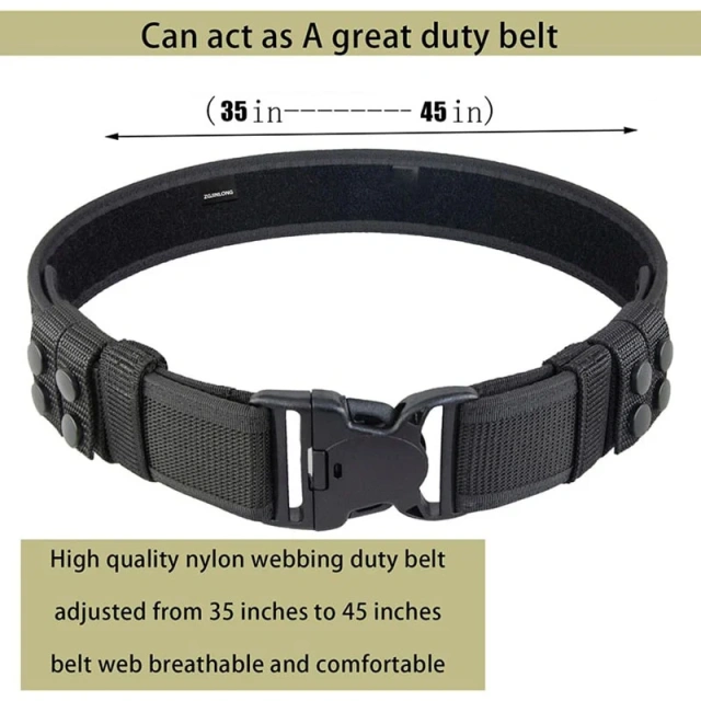 Outdoor Multifunctional Utility Duty Belt Rig Molded Pouches Kit Durable Tactical Security Belt Modular Equipment Belts  Outdoor Modular Equipment Security Utility practical Tactical Belt with Components Pouches Bags Holster for Security Hunting