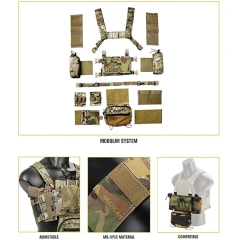 Training Micro Modular Paintball Cosplay Vest  Waterproof Running Children Vest Training High Density Outdoor Vest    Multiple Pockets Good Toughness Outdoor Activities Training Camouflage Vests