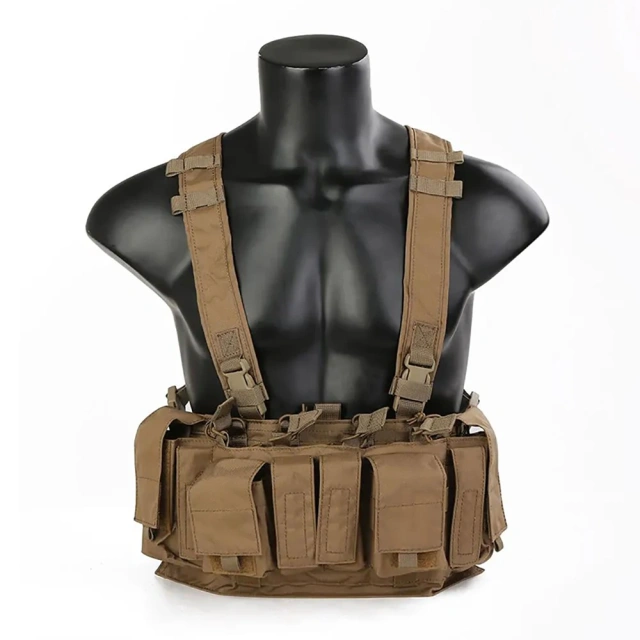 Universal Tactical Chest Rig with Magazine Pouch Mag Bag Tactical Training Harness Chest Rig Tactical Vest Molle Rig military Outdoor Tactical Vest Rig High Quality Hunting Chest Rig Vest Tactical Chest Rig Pack Pouch
