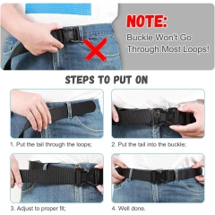 Training Durable Men Riggers Work Belts Nylon Web Quick Release Buckle Hiking Sports Training Duty Tactical Belt  Mountaineering Outdoor Tactical Utility Belt Versatile Security Modular Equipment System Molded Duty Belt Hunting Accessories
