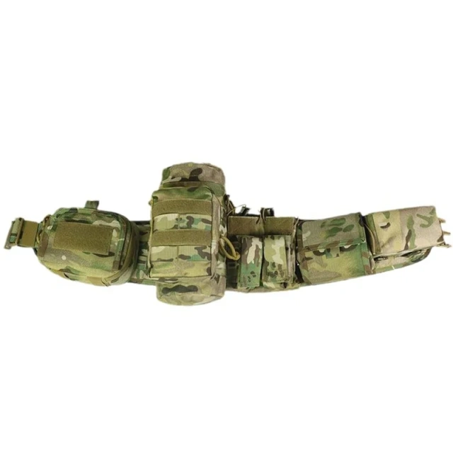 Adjustable Multi Functional Field Training Waist Belt with Nylon Soft Cushion Load-bearing Waist Belt  High Duty Outdoor Multifunctional Tactical Utility Duty Tactical Gear Kit for Outdoor Camping and Everyday Use Tactical Belt