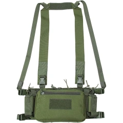 Outdoor Tactical Chest Rig Vest Camouflage Hunting Tactical Chest Rig With Magazine Pouch Tactical Camouflage Chest Rig Tactical Equipment Chest Rig Tactical MOLLE Micro Vest with Mag Pouch Adjustable Camo Harness Tactical Vest