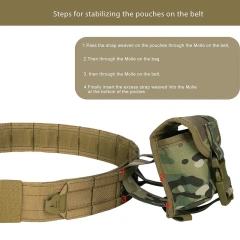 Multifunctional Tactical Belt with Accessories Security Duty Equipment Heavy Duty Tactical Belt Quick Release Rigger Belt   High Quality Durable Adjustable Training Tactical Belt With Quick-Release Metal Buckle Heavy Duty Nylon Work Belt