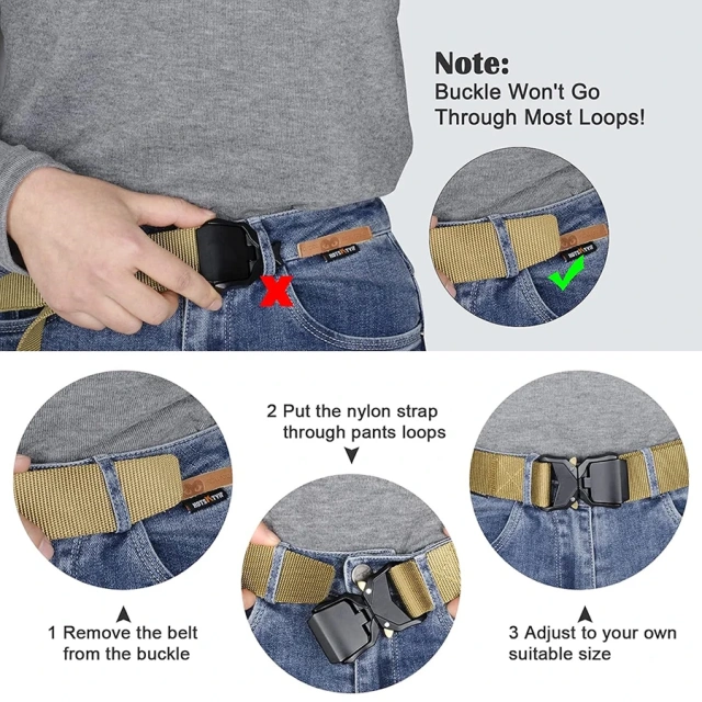 Tactical Multifunctional Wear-resistant Men Work Belt New Quick-Release Buckle Belt with Molle Pouch  Waterproof multifunctional Wear-resistant Nylon Belt Adjustable Training Outdoor Web Belt Tactical Webbing Belt