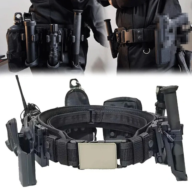 High Density Material Detachable Premium Multifunctional Belt Set Quick-draw Tactical Quick-release Belt Training Waist Seal Set  Hot selling Adjustable Training Nylon Ratchet Belts Men's Golf Casual Jeans Adjustable Tactical Belt