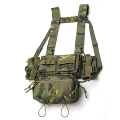 Tactical Micro Chest Rig High Quality Hunting Tactical Vest with Magazine Pouch Hanging Tactical Chest Rig  Heavy Duty Tactical Chest Rig Vest Adjustable Outdoor Tactical Vest Chest Rig with Pouches Tactical Molle Chest Rig