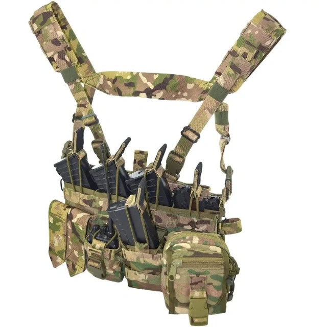 Adjustable Breathable Training Chest Rig Vest  Children Camouflage Vest Wear Kid Durable Portable Children Game Entertainment Outdoor vest  Training Low Profile Vest Durable Waterproof multifunctional Vest