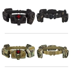Hiking Training Quick-release Buckle Hunting Tactics Duty Security High Density Material Traffic Tactical Wear-resistant Belt  Training Wear-resistant Elastic Belts Men Tactical Duty Outdoor D-ring Buckle Wear-resistant Men's Tactical Belt