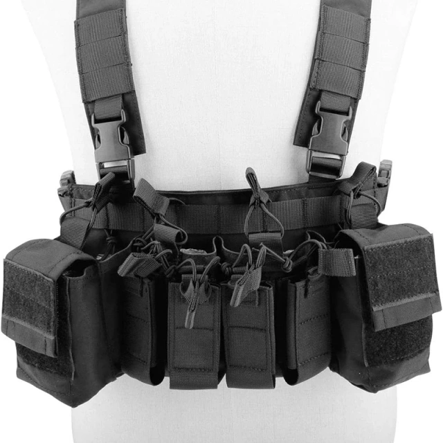 Good Quality Tactical Chest Vest Rig Adjustable Tactical Vest Harness with Mag Pouches Tactical Rig for Outdoor  Training Mini Rig Tactical Chest Vest Micro Tactical Chest Vest