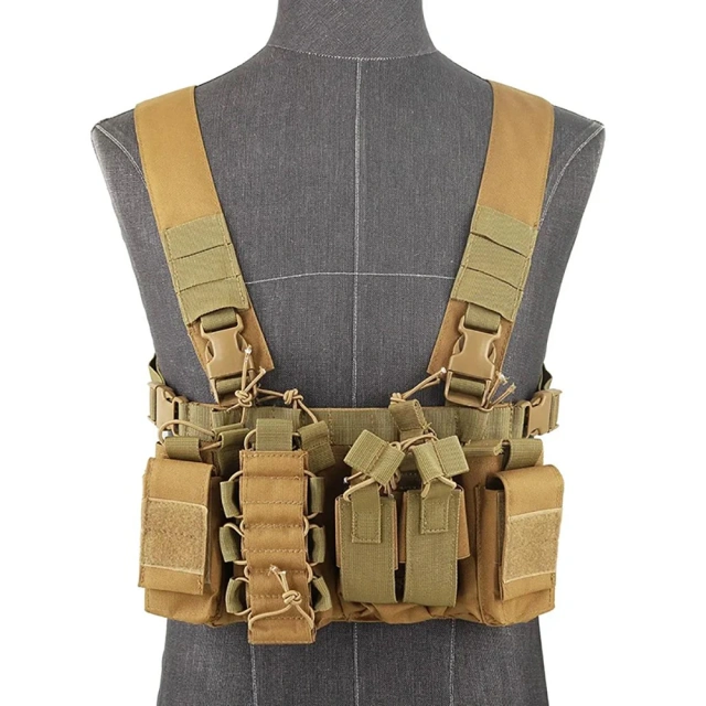 Customized Lightweight Outdoor Tactical Vest Rig High Quality Tactical Chest Rig Heavy Duty Safety Tactical Chest Rig Tactical Vest Rig Tactical Molle Chest Rig Tactical Chest Training Vest