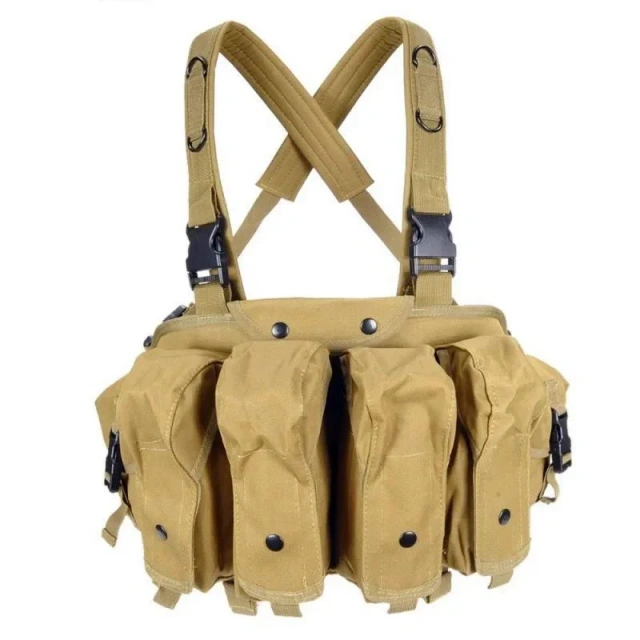 Field Equipment Tactical Vest Chest Rig Molle Magazine Carrier Pouch Outdoor Durable Sports Training Hunting Vest Lightweight Tactical Carry Chest Rig Multifunctional Tactical Chest Hanging Vest with Pouch