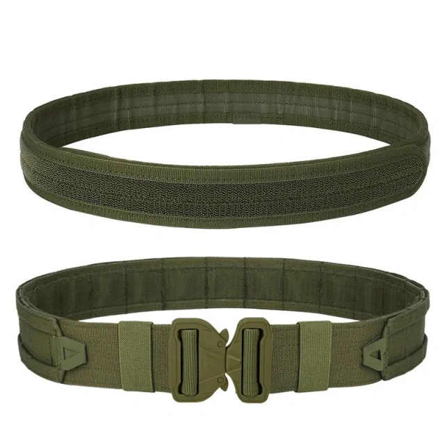 Quick-release Buckle Tactical Belt Outdoor Training Use Pouch Hunting Accessories Tactical Belt Sport Enthusiasts Duty Belts  Adjustable Training Ratchet Belt Men Nylon Web Sports Training Tactical Belt with Automatic Slide Buckle
