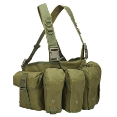 Custom Field Equipment Tactical Vest Outdoor Camouflage Tactical Carry Rig with Pouch Lightweight Tactical Chest Rig military Durable Tactical Chest Rig Heavy Duty Tactical Chest Rig Tactical Chest Rig Vest With Mag Pouch