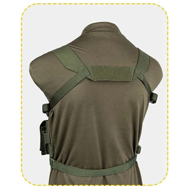 Field Equipment Tactical Vest Adjustable Detachable Tactical Molle Chest Rigs with Mag Pouch Durable Tactical Chest Rig Field Equipment Tactical Vest Adjustable Detachable Tactical Molle Chest Rigs with Mag Pouch Durable Tactical Chest Rig