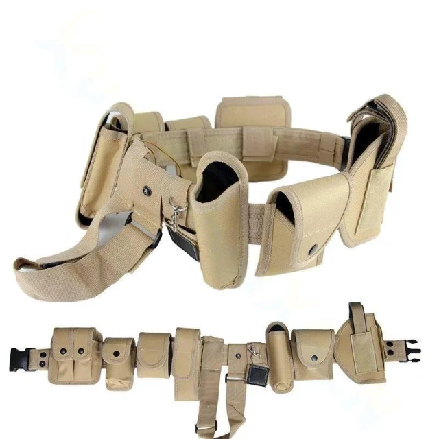 Premium Outdoor Tactical Belt Set Security Modular Equipment Multi-pockets Hip Pack Training Hunting Multifunctional Belt Bag  Fashionable Nylon multifunctional Ratchet Tactical Belt Men Casual stab-proof Sports Training Outside Tail Golf Belt