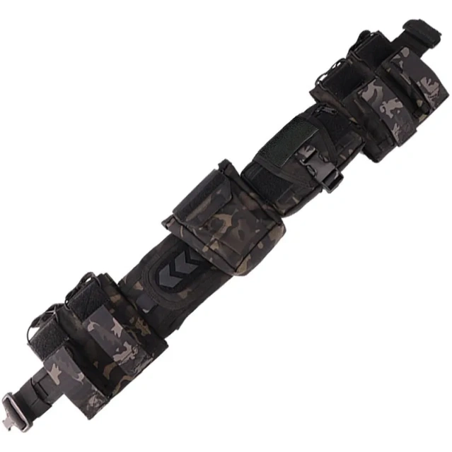 Training Multifunctional Outdoor Tactical Heavy Duty Modular Equipment Belts High Duty Mountaineering Utility Belt with Pouches  High Quality Durable Tactical Belts Nylon Web Work Belt with Heavy Duty Quick Release Tactical Belt