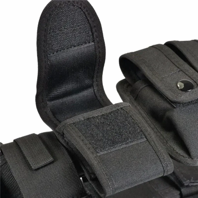 Multifunctional Practical Training Duty Belt Kit with Pouches Tactical Equipment System Set Utility Outdoor Camping Hunting Belt  Durable Sports Elastic Belts High Quality Adjustable Training Tactical Webbing Stretch Outdoor Tactical Belt