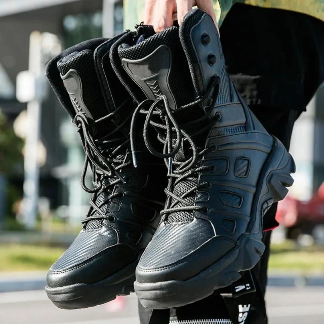 Men Tactical Boots Desert Waterproof Work Shoes Climbing wear-resistant Hiking Shoes Ankle Outdoor Tactical Oxford Boots Durable Fashionable Tactical Safety Oxford Work Boots High Quality Outdoor Hiking Sneaker Anti-smash  Protection multifunctional Boots