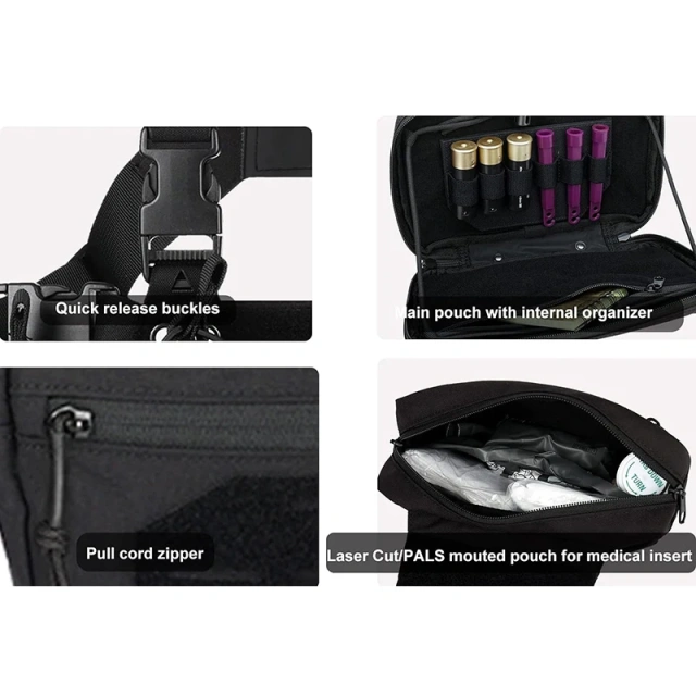 Multifunctional Tactical Chest Rig Vests Adjustable Tactical Vest with Mag Pouches Tactical Chest Mini Rig for Outdoor Training Equipment Tactical Vest Multi-function Tactical MOLLE Chest Rigs with Pouch Utility Tactical Vest Chest Rig