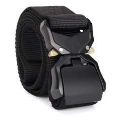 Wholesale Wear-resistant Tactical Belt Casual Men's Nylon Web Work Heavy Duty Quick Release Buckle Work Belt  Outdoor Premium Detachable Camping and Everyday Use Duty Belt Rig Kit Tactical Duty Belt Handcuff Case Radio Holder Belts