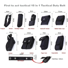 Sport Enthusiasts Modular Equipment System Security Tactical Duty Utility Versatile Work Hunting Quick Release Buckle Belt  High Quality Durable Adjustable Training Men's Tactical Belt Adjustable Utility Belt Heavy Duty Work Belt