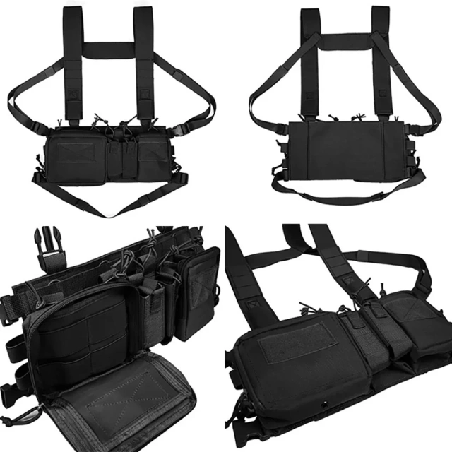 Tactical Accessories Chest Rig Pack with Magazine Pouch Nylon Tactical Chest Rig for Men Outdoors Tactical Chest Rig military Tactical Chest Rig Heavy Duty Camouflage Harness Vest Outdoor Tactical Chest Rig for Hunting