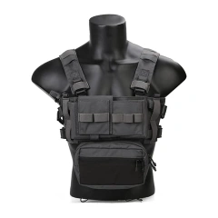 Custom Logo Camouflage Tactical Gear Harness Tactical Chest Rig Bag Outdoor Hunting Tactical Vest Recon Chest Rig Outdoor Tactical Camouflage Chest Rig Tactical Molle Tactical Chest Rig Vest With Magazine Pouches Tactical Vest Chest Rig