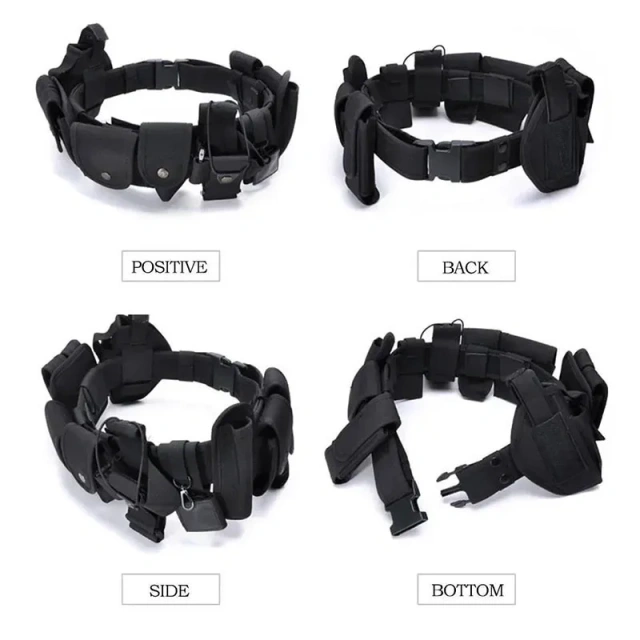 Men's Practical Detachable Belt Set Tactical Adjustable Strap Belt Inner Belt with Cell Phone Tool Bag Waist Holster Set  Wholesale Training Tactical Belts Men Work Hiking Riggers Web Belt with Heavy Duty Quick Release Metal Buckle