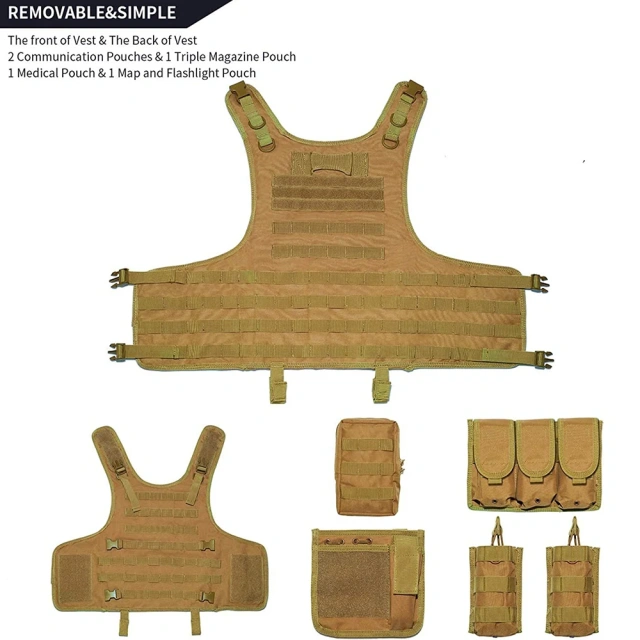 Lightweight Training Vest Waterproof Multifunctional Tactical Hunting Vest Outdoors Breathable Tactical Vest for Training Weighted Vest for Men Workout Adjustable Strength Training Vests for Workouts Running Endurance Women