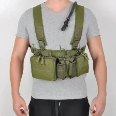 Wholesale Tactical Accessories Chest Rig Men Nylon Molle System Chest Rig Tactical Vest Tactical Rig Harness Good Quality Micro Tactical Chest Rig Multi-function Tactical Chest Rig Vest Outdoor Camouflage Harness Chest Rig
