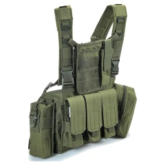 Customized Outdoor Tactical Vest Adjustable Camouflage Chest Rig with Pouches Multifunctional Training Vest Chest Rig Nylon Tactical Vest Rig with Adjustable Shoulder Straps Tactical Hunting Chest Rig Utility Tactical Vest Chest Rig for Men and Women