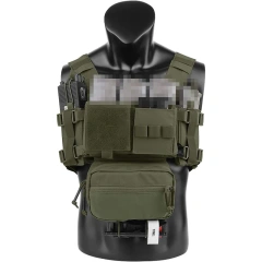 Customized Tactical Chest Rig Training Vest Tactical Vest Micro Chest Rig with Pouches Tactical Molle Chest Rig Tactical Micro Chest Vest Good Quality Camouflage Tactical Chest Rig With Mag Pouches Tactical Vest Chest Rig