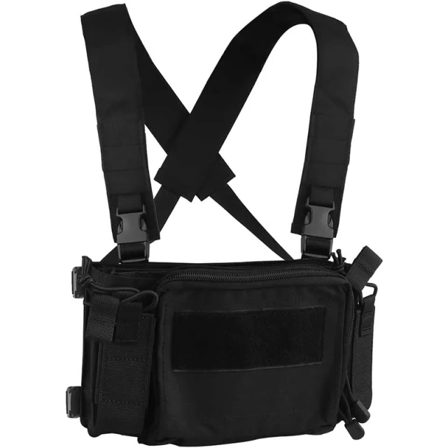 Outdoor Camouflage Tactical Vest Good Quality Tactical Training Vest Tactical Chest Rig with Magazine Pouch Outdoor Tactical Chest Mini Rig Multifunctional Training Vest with Mag Pouches Adjustable Tactical Vest Chest Rig