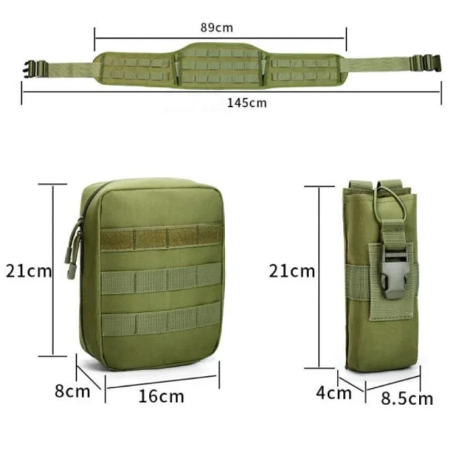 Hot Selling Premium Camouflage Tactical Waist Cover Multifunctional Carrying High Capacity Waterproof Camouflage Waist Belt  Multifunctional tactic Waist Belt Adjustable Tactical Belt with Detachable Pouch Quick Release Buckle for Outdoor Activities