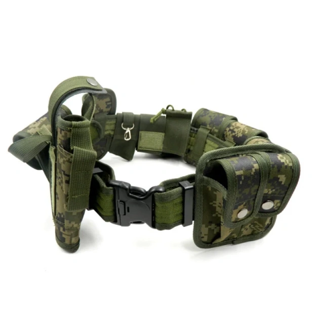 Wear-resistant Outdoors Security Training Multi Functional Belt Multifunctional Security Camouflage Waist Belt  Lightweight Camping Outdoor Premium Adjustable Camping Tactical Duty Belt Premium Multifunctional Utility Belt With Pouches