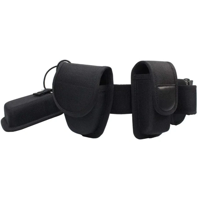 High Density Duty Web Belt Kit with Pouches Security Modular Camping and Everyday Use Duty Belt Heavy Duty Tactical Belts  Men's Wear-resistant Lightweight Tactical Belt Heavy Duty Sports Training Webbing Adjustable Style Nylon Belts