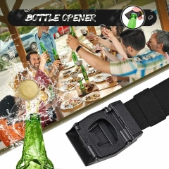 Lightweight Adjustable Training Men's Belt Durable Tactical Stretch Web Nylon Belt with Quick Release Buckle  Multifunctional Outdoor Security Belts Waist Pack Hunting Tactical Utility Kit Duty Belts Bag Tactical Training Belt Pouch Bag