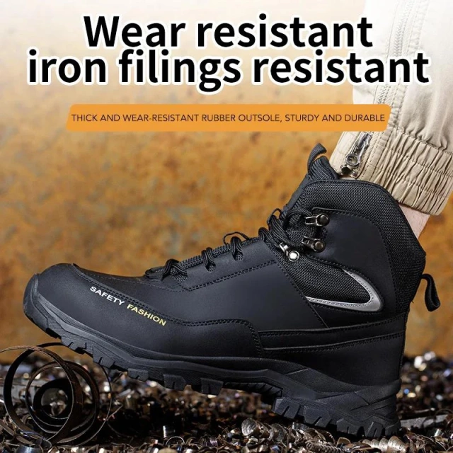 Construction Tactical Oxford Safety Shoes Waterproof Work Boots Anti-smash Shoe Puncture-Proof multifunctional Safety Shoes Durable Unisex Snow Oxford Boots Warm Push Mid-Calf Boots Waterproof Non-slip Fashionable Winter Boots Tactical Warm Shoes