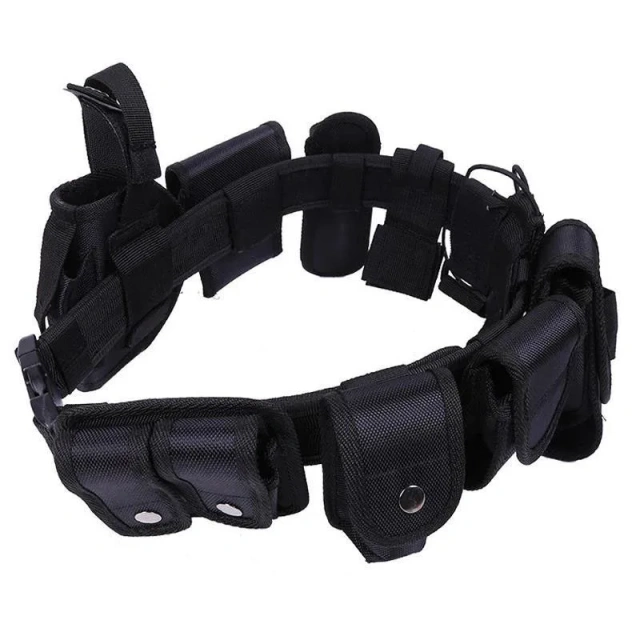 High Quality Durable Tactics Belt Fashionable Premium Training Equipment Belt Outdoor Hunting Multi Functional Tactical Set  Sports Wear-resistant High Life Nylon Webbing Belt Men Adjustable Canvas Tactical Belts With Plain Metal Buckle