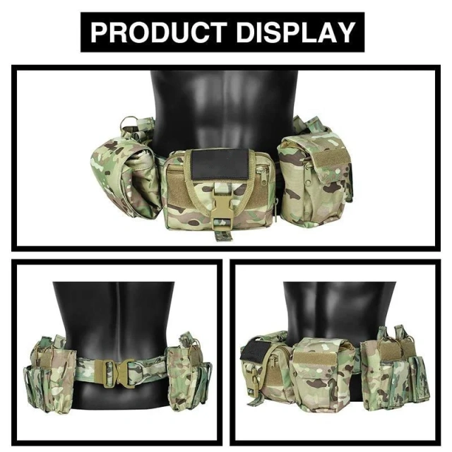 Wholesale Adjustable Outdoor Modular Tactical Belt Sets Duty Belts Utility Belt with Accessories Pouches Security Equipment  Elastic Braided Stretch Men Golf Casual Jeans Belts Woven Nylon Work Belts Men Pants Shorts Tactical Belt