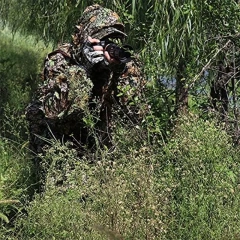 Outdoor Woodland and Halloween 3D Leafy Camo Men Camouflage Suits Hunting Ghillie Suits Lightweight Gear Hunting Clothes Comfortable Ghillie Suits Outdoor Camouflage Suit Hunting Camouflage Outdoor Jungle Games and Halloween Practical Ghillie Suit
