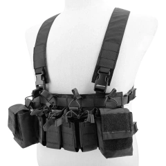 Good Quality Tactical Chest Vest Rig Adjustable Tactical Vest Harness with Mag Pouches Tactical Rig for Outdoor  Training Mini Rig Tactical Chest Vest Micro Tactical Chest Vest