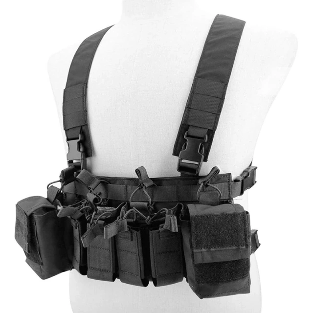 Good Quality Tactical Chest Vest Rig Adjustable Tactical Vest Harness with Mag Pouches Tactical Rig for Outdoor  Training Mini Rig Tactical Chest Vest Micro Tactical Chest Vest
