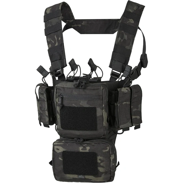 Customized Training Tactical Mini Rig Heavy Duty Camouflage Harness Vest Tactical Chest Rig Tactical Chest Rig Harness Customized Heavy Duty Camouflage Chest Rig Protective Tactical Vest for Hunting Multi-pouches Tactical Carrier Vest
