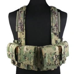 Heavy Duty Camouflage Tactical Chest Vest Rig Hanging Tactical Chest Rig Outdoor Harness Tactical Rig Vest Wholesale Outdoor Tactical Molle Vest Pouch Bag Tactical Camouflage Chest Rig Tactical Vest Molle Chest Rig for Training